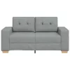 Világosszürke szövet loveseat kanapé 120 cm
