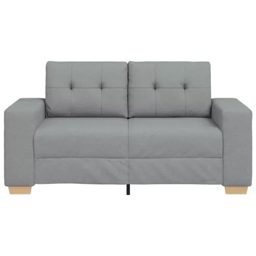 Világosszürke szövet loveseat kanapé 120 cm
