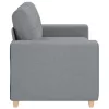 Világosszürke szövet loveseat kanapé 120 cm