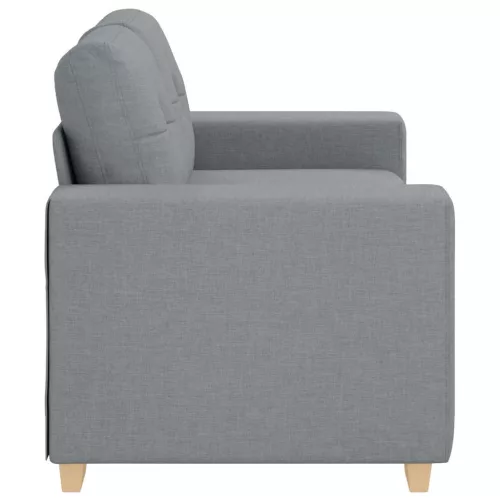 Világosszürke szövet loveseat kanapé 120 cm