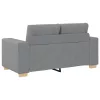 Világosszürke szövet loveseat kanapé 120 cm