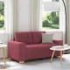 Borvörös szövet loveseat kanapé 120 cm