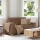 Barna szövet loveseat kanapé 120 cm