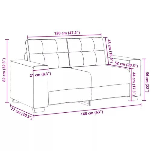 Sötétzöld szövet loveseat kanapé 120 cm