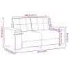 Vászon loveseat kanapé 120 cm
