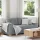 Világosszürke szövet loveseat kanapé 140 cm