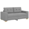 Világosszürke szövet loveseat kanapé 140 cm