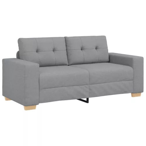 Világosszürke szövet loveseat kanapé 140 cm