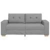 Világosszürke szövet loveseat kanapé 140 cm