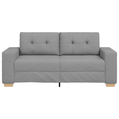 Világosszürke szövet loveseat kanapé 140 cm