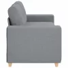 Világosszürke szövet loveseat kanapé 140 cm