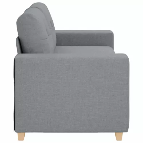 Világosszürke szövet loveseat kanapé 140 cm