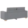 Világosszürke szövet loveseat kanapé 140 cm