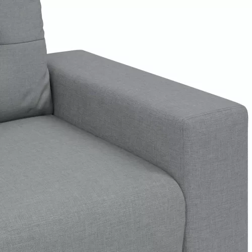 Világosszürke szövet loveseat kanapé 140 cm