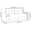 Fekete szövet loveseat kanapé 140 cm