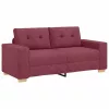 Borvörös szövet loveseat kanapé 140 cm