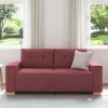 Borvörös szövet loveseat kanapé 140 cm