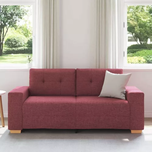 Borvörös szövet loveseat kanapé 140 cm