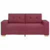 Borvörös szövet loveseat kanapé 140 cm