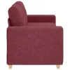 Borvörös szövet loveseat kanapé 140 cm