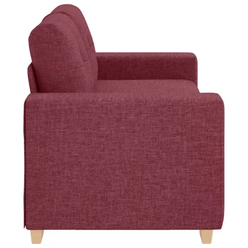 Borvörös szövet loveseat kanapé 140 cm