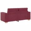 Borvörös szövet loveseat kanapé 140 cm