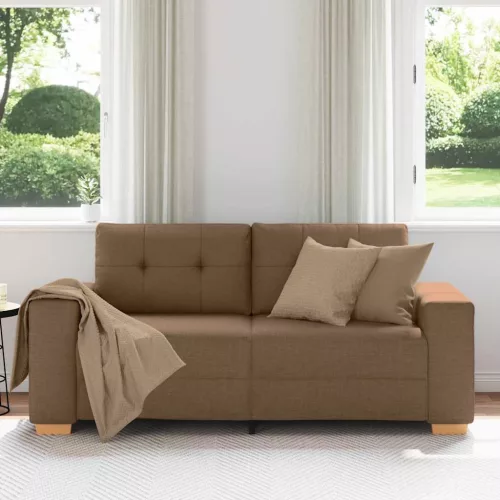 Barna szövet loveseat kanapé 140 cm