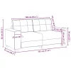 Barna szövet loveseat kanapé 140 cm