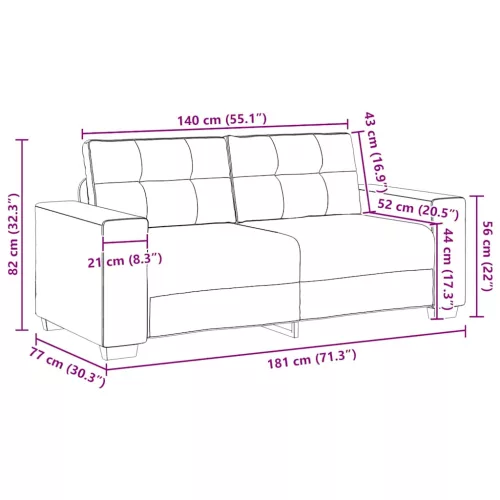 Sötétzöld szövet loveseat kanapé 140 cm