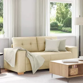 Krém szövet loveseat kanapé 140 cm