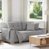 Felhőszürke szövet loveseat kanapé 140 cm