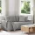 Felhőszürke szövet loveseat kanapé 140 cm