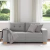 Felhőszürke szövet loveseat kanapé 140 cm