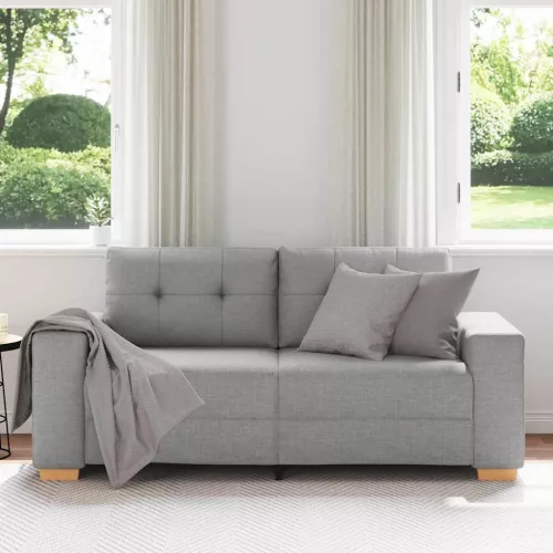Felhőszürke szövet loveseat kanapé 140 cm