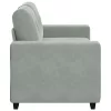 Világosszürke bársony loveseat kanapé 120 cm