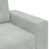Világosszürke bársony loveseat kanapé 120 cm