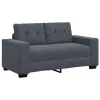 Sötétszürke bársony loveseat kanapé 120 cm