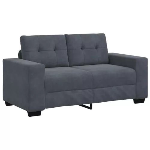 Sötétszürke bársony loveseat kanapé 120 cm