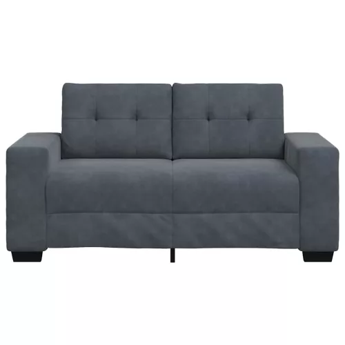Sötétszürke bársony loveseat kanapé 120 cm