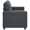 Sötétszürke bársony loveseat kanapé 120 cm