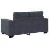 Sötétszürke bársony loveseat kanapé 120 cm