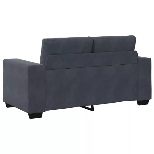 Sötétszürke bársony loveseat kanapé 120 cm