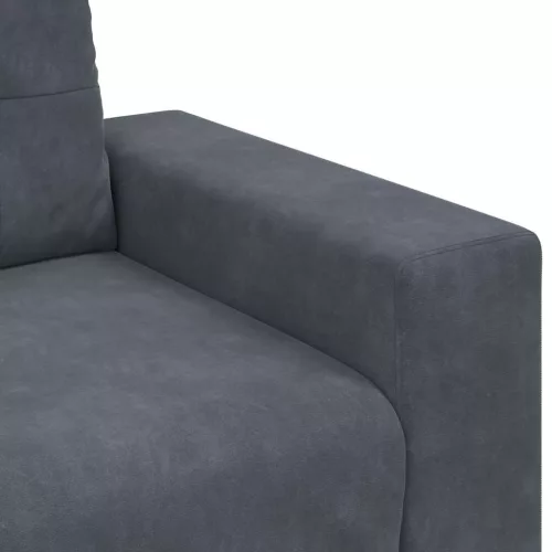 Sötétszürke bársony loveseat kanapé 120 cm