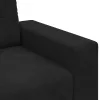 Fekete bársony loveseat kanapé 120 cm