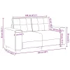 Fekete bársony loveseat kanapé 120 cm