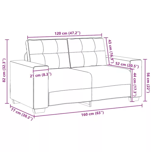 Fekete bársony loveseat kanapé 120 cm
