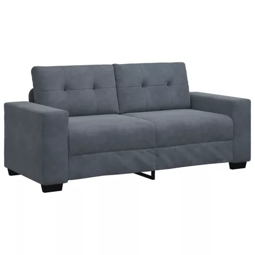 Sötétszürke bársony loveseat kanapé 140 cm