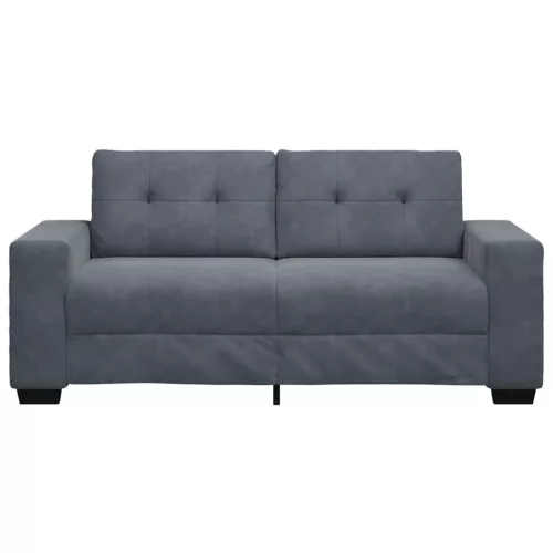 Sötétszürke bársony loveseat kanapé 140 cm