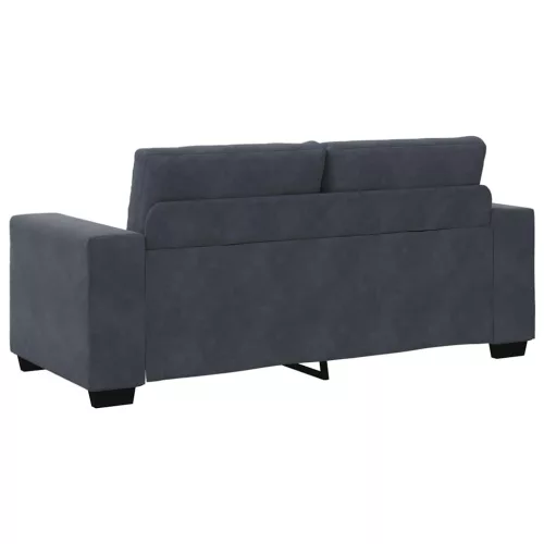 Sötétszürke bársony loveseat kanapé 140 cm