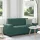 Sötétzöld bársony loveseat kanapé 140 cm